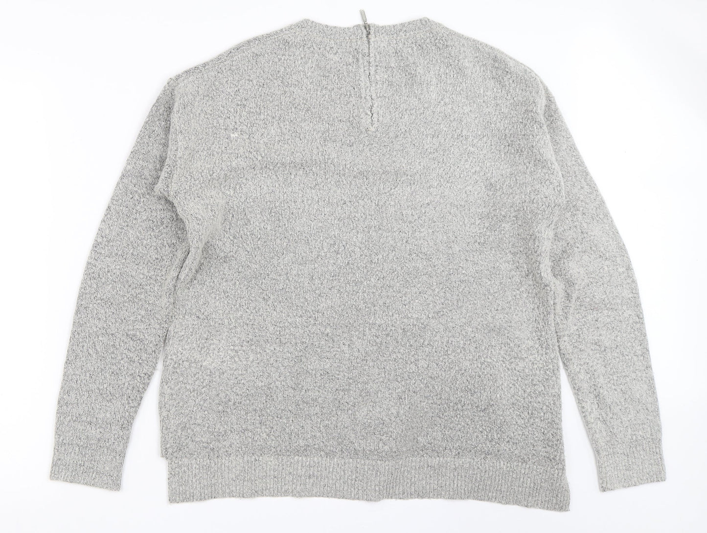 Womens UK Size M Papaya Grey Pullover Jumper