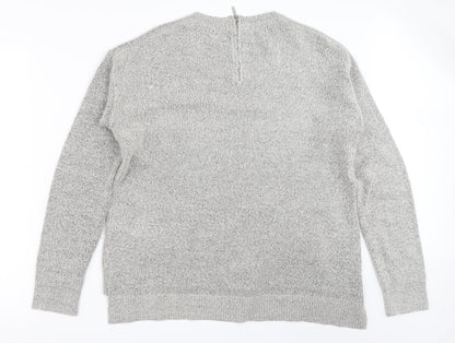 Womens UK Size M Papaya Grey Pullover Jumper