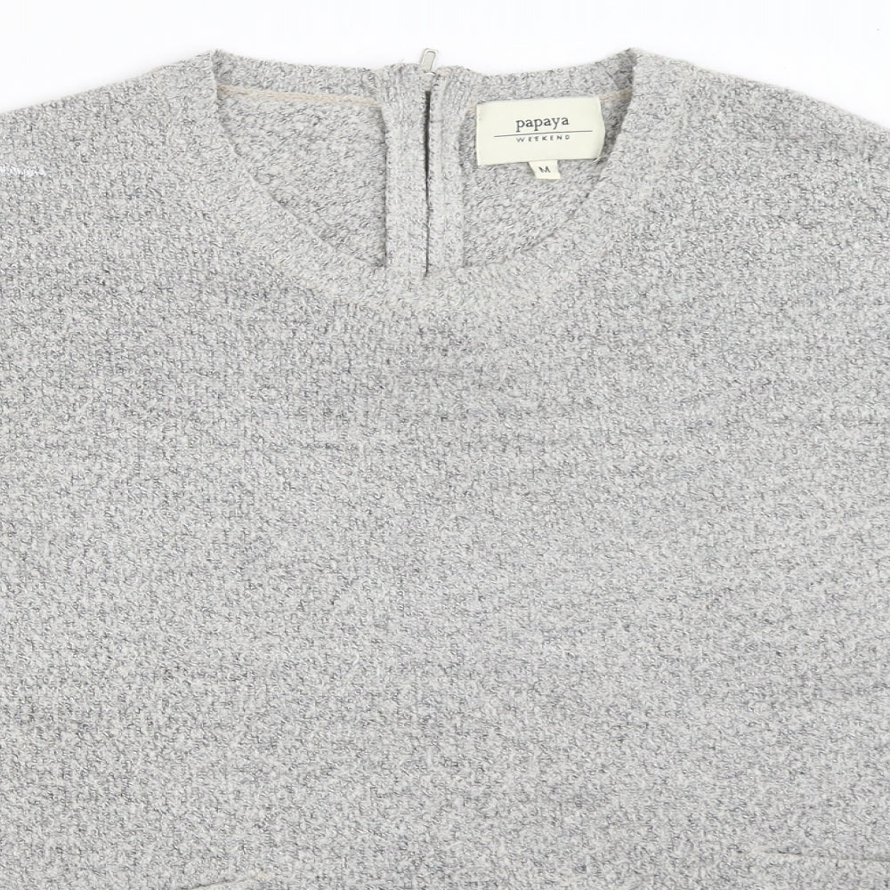 Womens UK Size M Papaya Grey Pullover Jumper