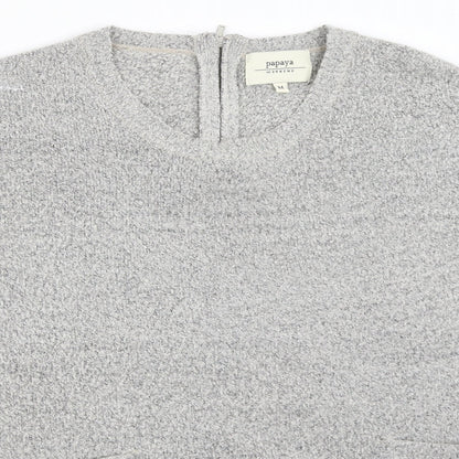 Womens UK Size M Papaya Grey Pullover Jumper