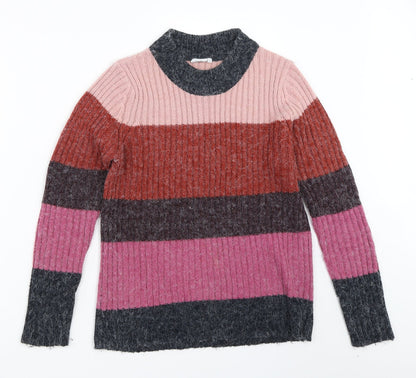 Womens UK Size XS Preworn Pink Pullover Jumper