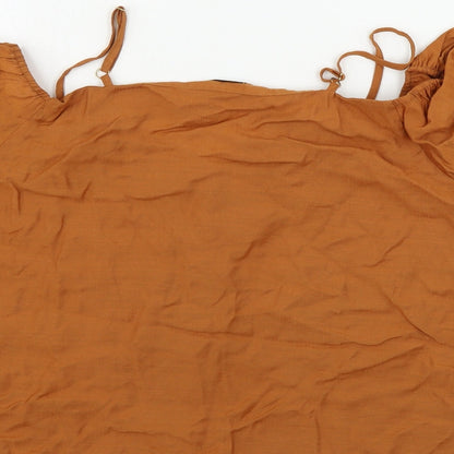 SheIn Womens Brown   Basic Blouse Size L