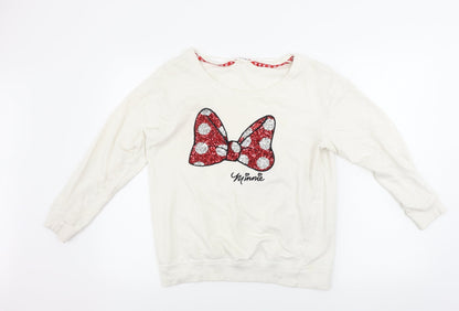 Womens UK Size 10 Disney White Pullover Jumper