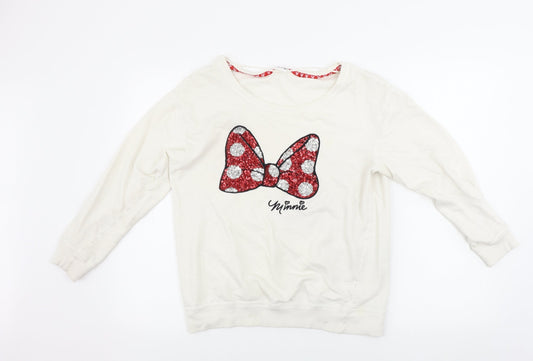Disney Womens White   Pullover Jumper Size 10  - disney