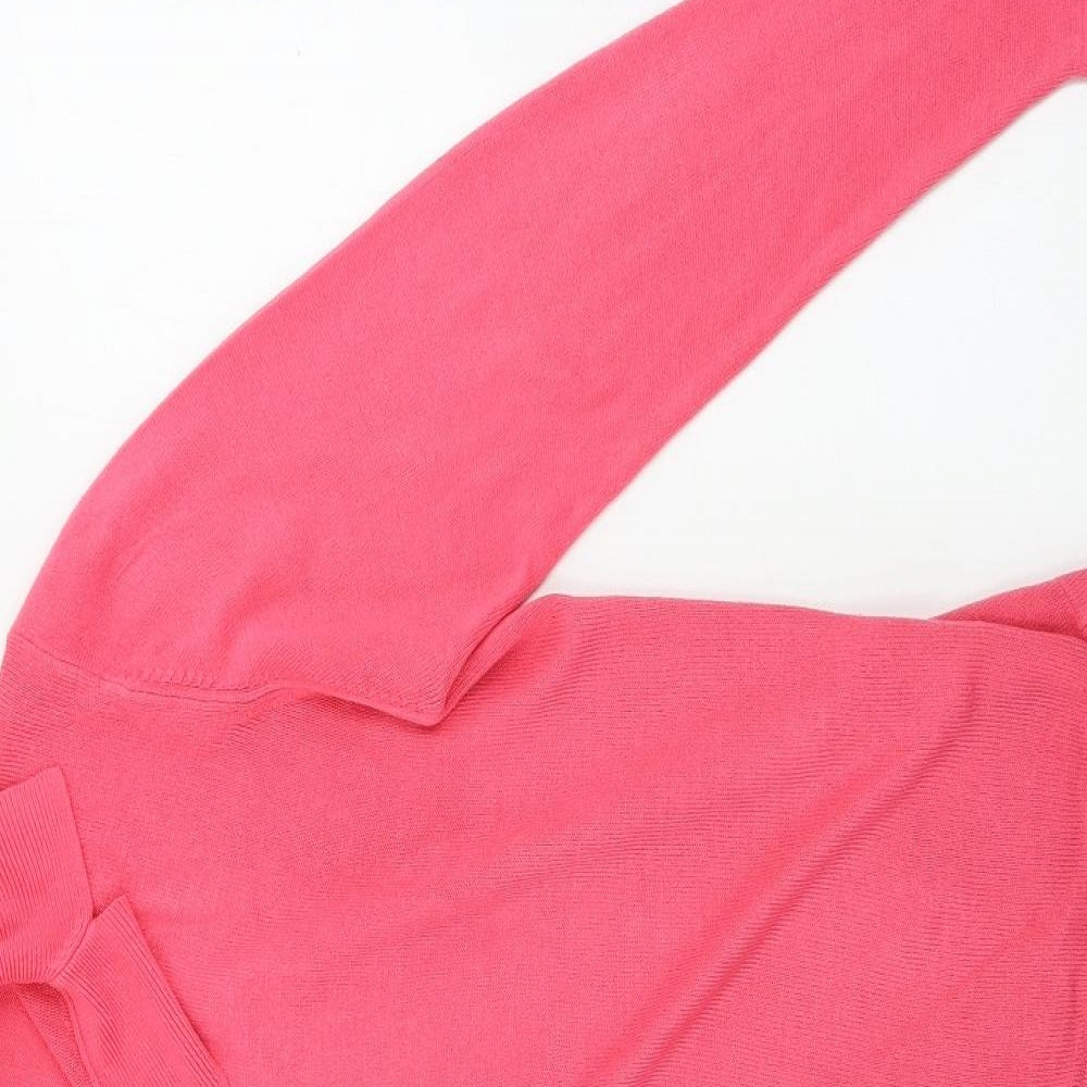 Womens UK Size 18 pure and natural Pink Cardigan Jumper