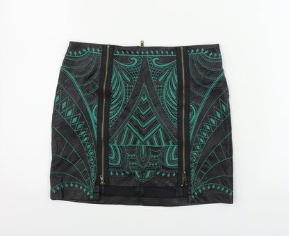 Glamorous  Womens Black Geometric  Bandage Skirt Size XS