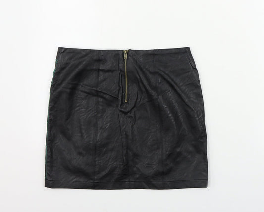 Glamorous  Womens Black Geometric  Bandage Skirt Size XS