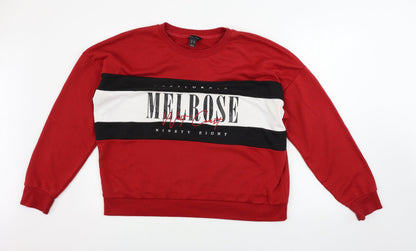 Womens UK Size 18 New Look Red Pullover Jumper
