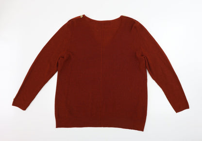 Womens UK Size L Wallis Brown Pullover Jumper
