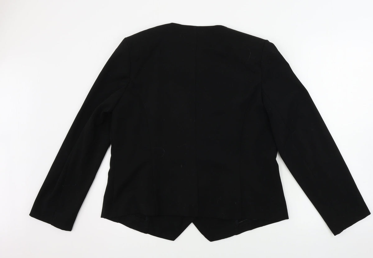 Back view of Nightingales women’s black jacket blazer, size UK 16