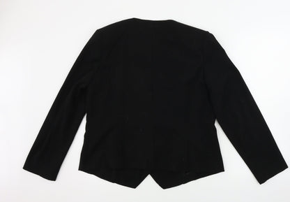 Back view of Nightingales women’s black jacket blazer, size UK 16