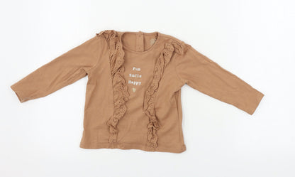 coo club  Girls Brown   Basic T-Shirt Size 2-3 Years