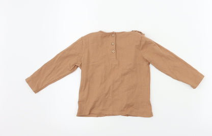 coo club  Girls Brown   Basic T-Shirt Size 2-3 Years
