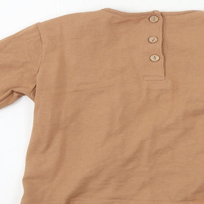 coo club  Girls Brown   Basic T-Shirt Size 2-3 Years