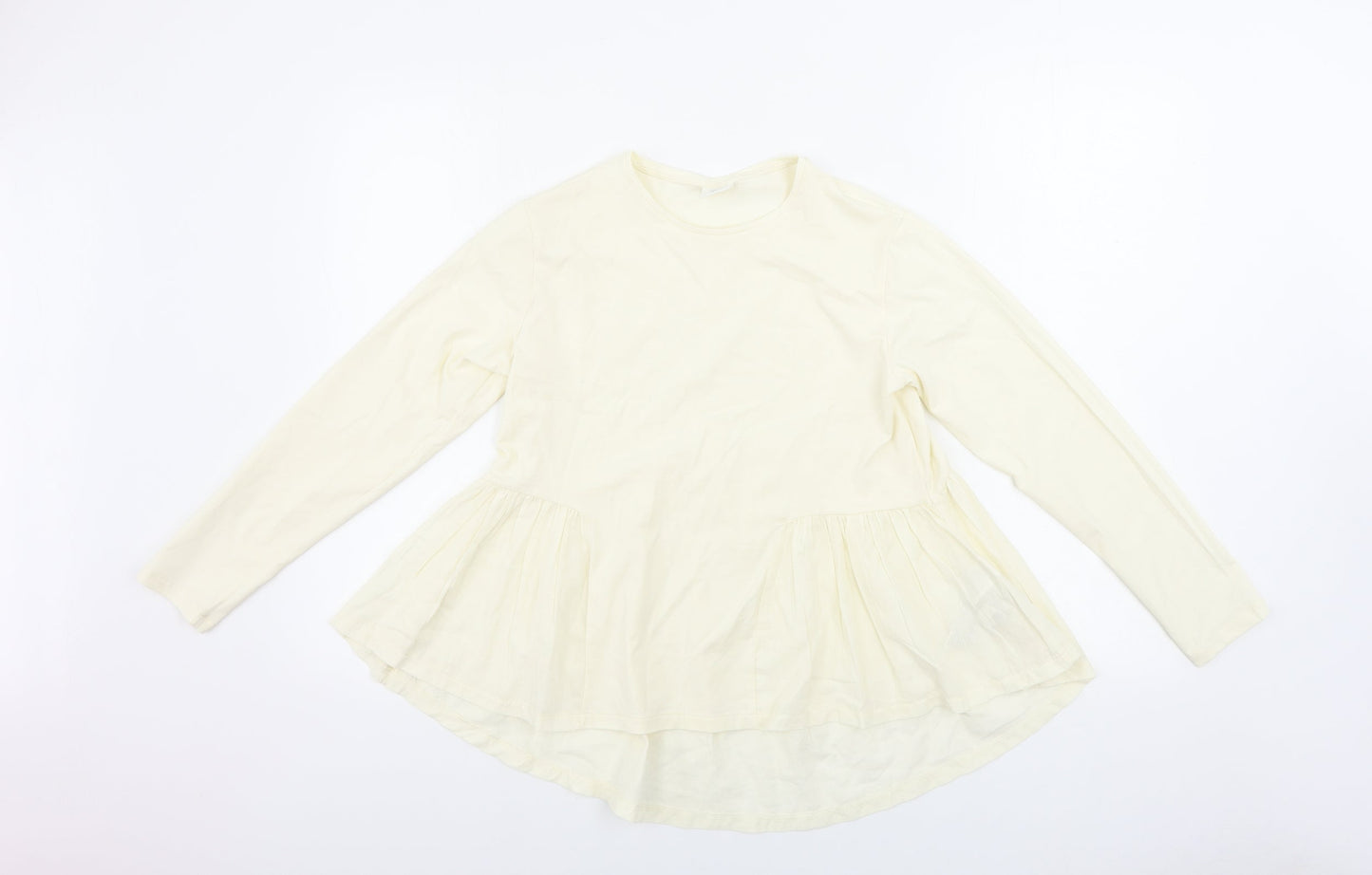 Womens UK Size 10 Peacocks Ivory Basic Blouse
