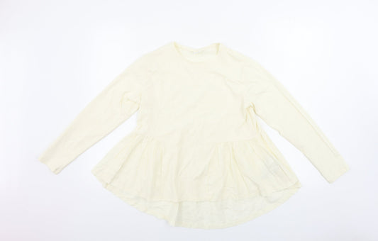 Womens UK Size 10 Peacocks Ivory Basic Blouse