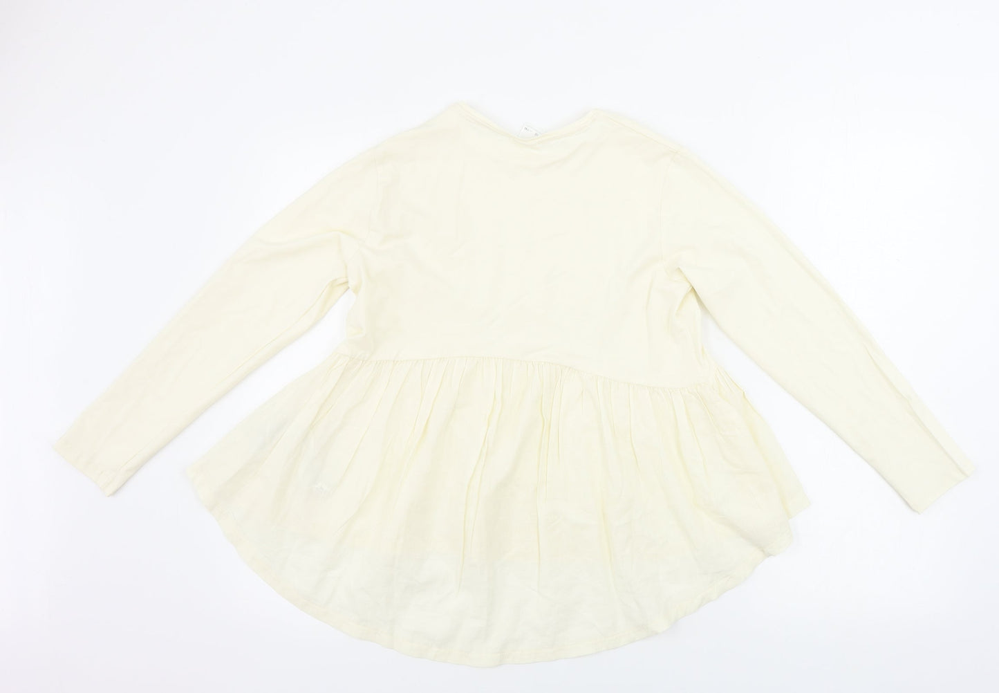 Womens UK Size 10 Peacocks Ivory Basic Blouse