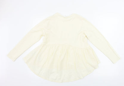 Womens UK Size 10 Peacocks Ivory Basic Blouse