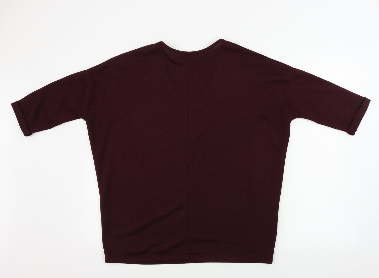 Womens UK Size S New Look Purple Basic T-Shirt