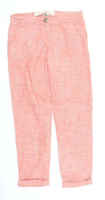 Womens UK Size 6 NEXT Regular Fit Pedal Pusher Pink Trousers