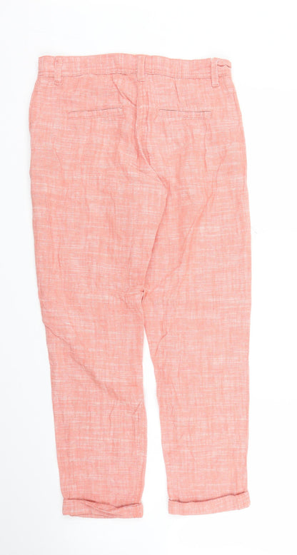 Womens UK Size 6 NEXT Regular Fit Pedal Pusher Pink Trousers