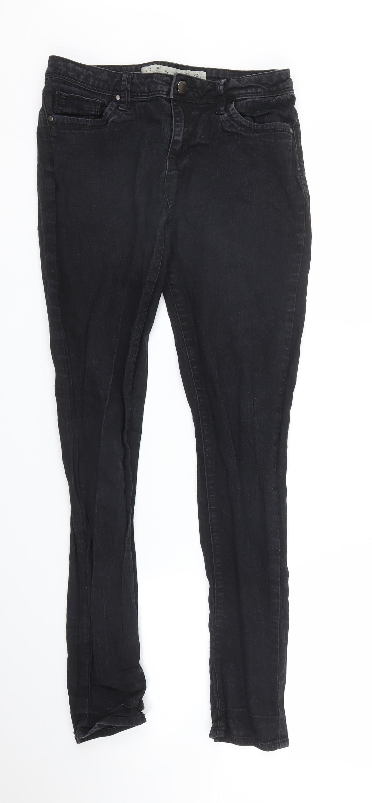 Primark Womens Black  Denim Skinny Jeans Size 10 L27 in