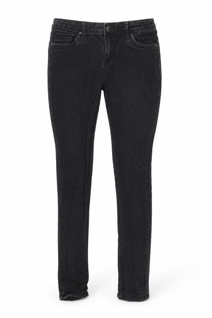 Front view of Primark women’s black denim skinny jeans, size UK 10, 27-inch leg