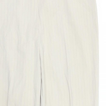 AMARANTO Womens Beige Striped  Trousers  Size 14 L29 in