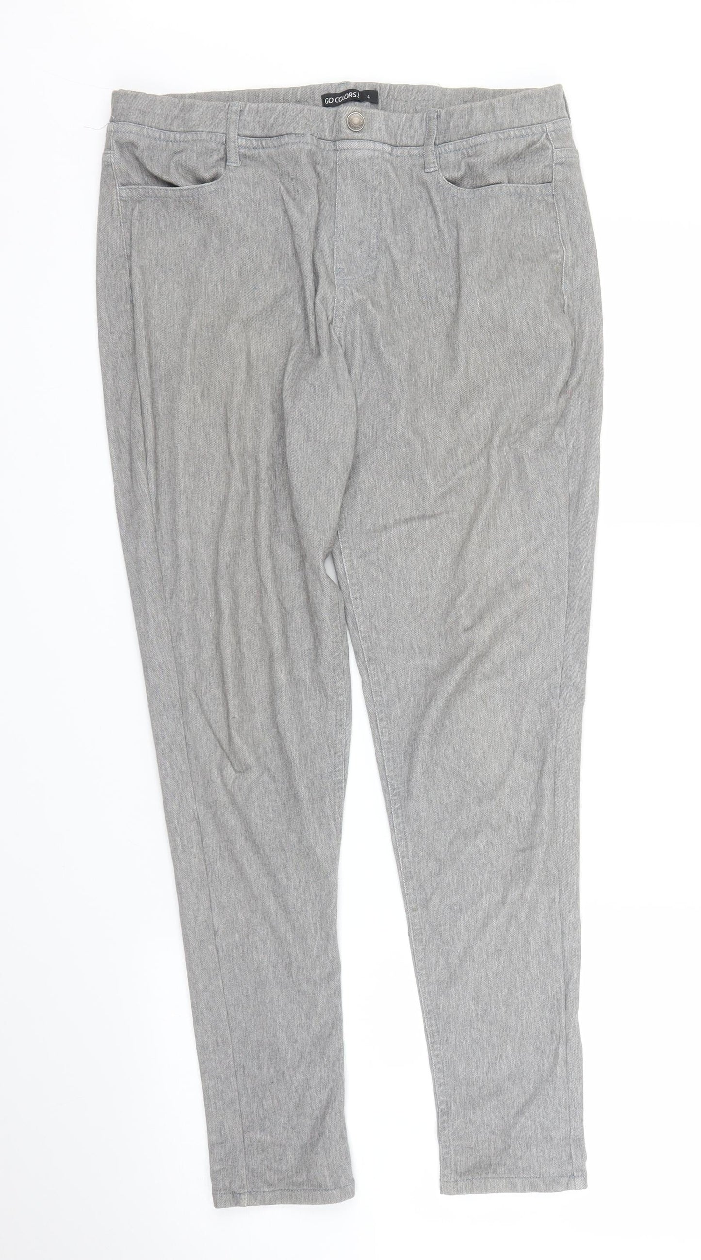 Go Colours Womens Grey   Jegging Jeans Size L L27 in