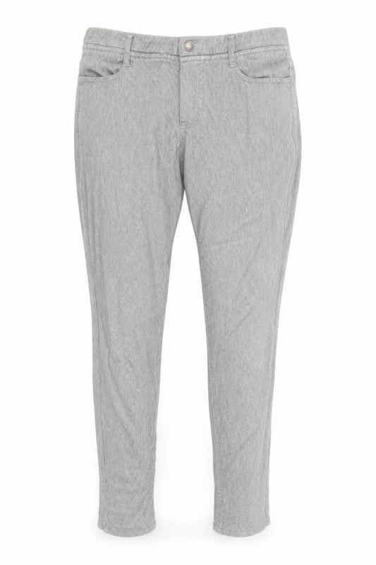 Front view of Go Colours women’s grey jegging jeans, size L, 27-inch leg