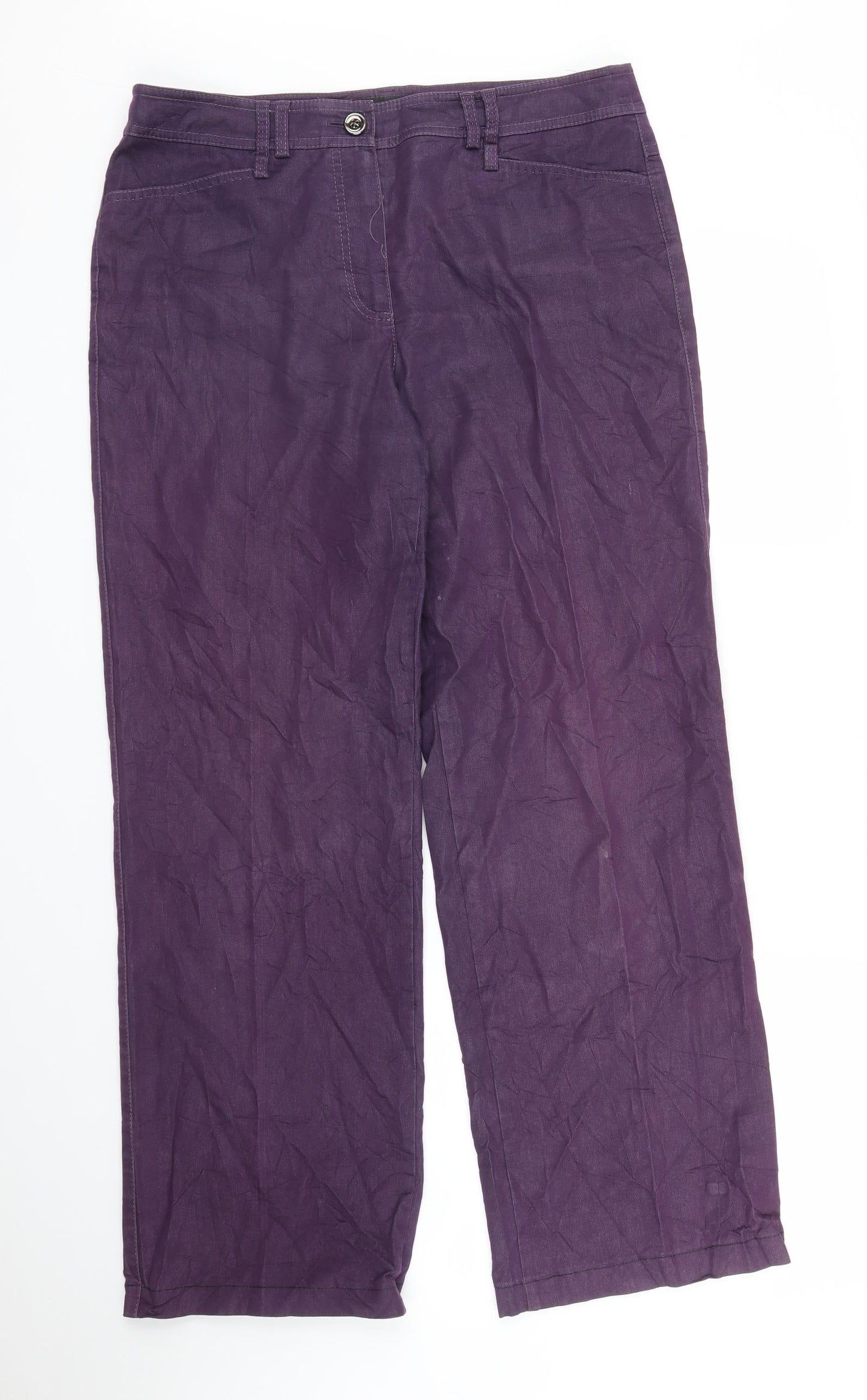 Gerry Weber Womens Purple   Chino Trousers Size 14 L27 in