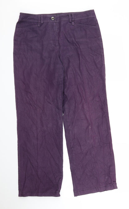Gerry Weber Womens Purple   Chino Trousers Size 14 L27 in