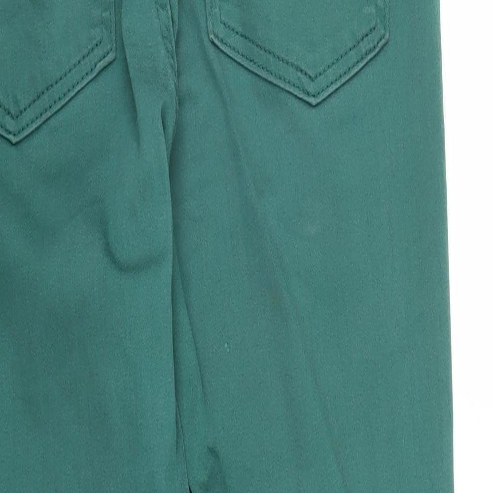 Womens UK Size 10 M&S Regular Fit Capri Green Trousers