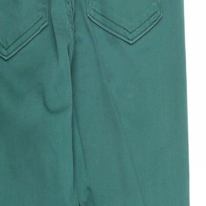 Womens UK Size 10 M&S Regular Fit Capri Green Trousers
