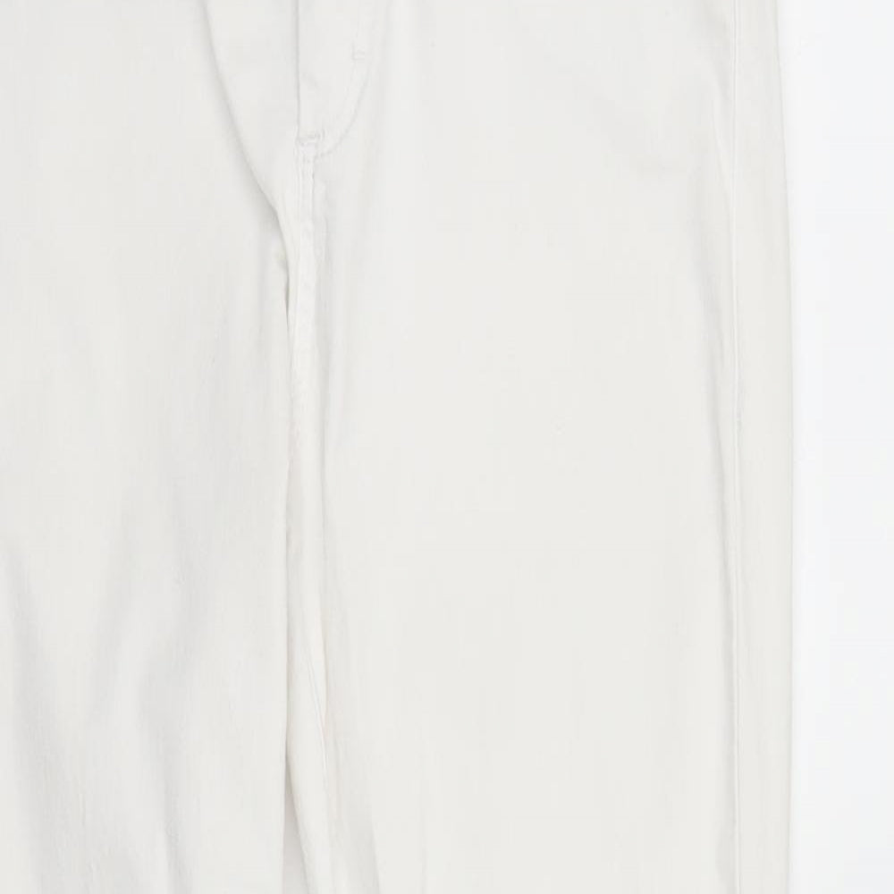 Topshop Womens White  Denim Skinny Jeans Size S L26 in