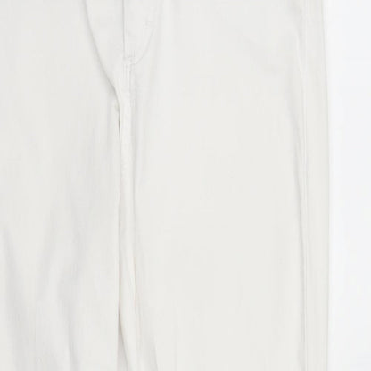 Topshop Womens White  Denim Skinny Jeans Size S L26 in