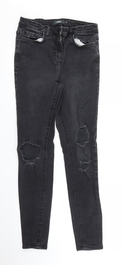 Womens UK Size 10 Studio Denim Regular Fit Skinny Black Jeans