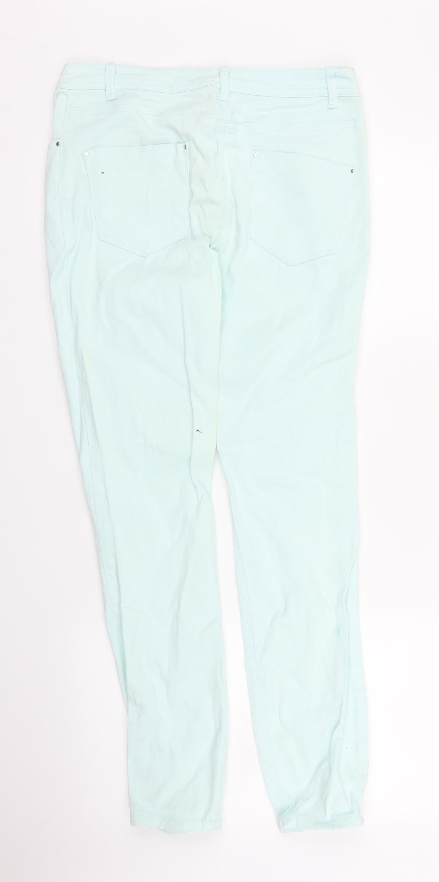 M&Co Womens Green   Skinny Jeans Size 10 L27 in