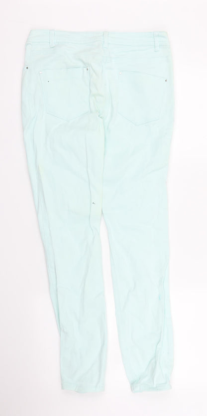 M&Co Womens Green   Skinny Jeans Size 10 L27 in