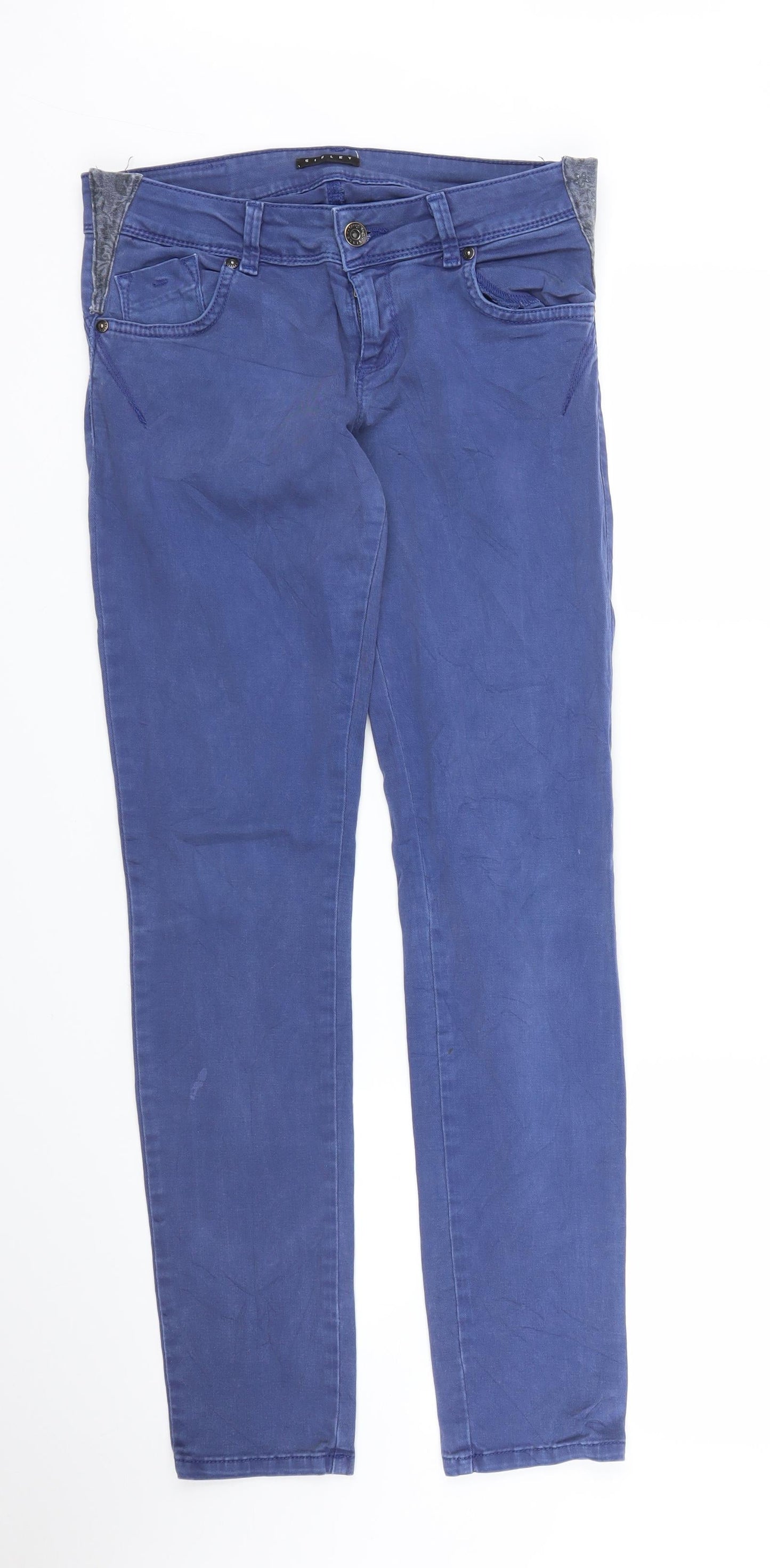 Womens UK Size 27 in Sisley Regular Fit Skinny Blue Jeans