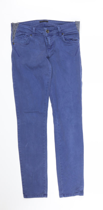 Womens UK Size 27 in Sisley Regular Fit Skinny Blue Jeans