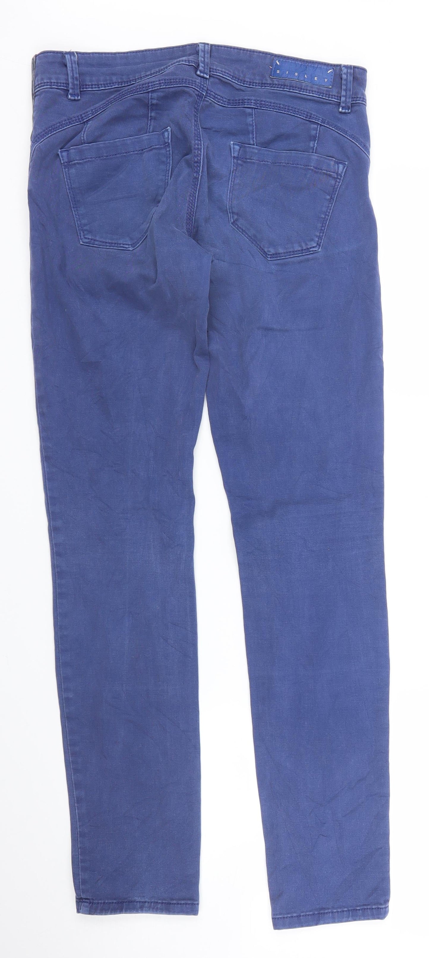 Womens UK Size 27 in Sisley Regular Fit Skinny Blue Jeans