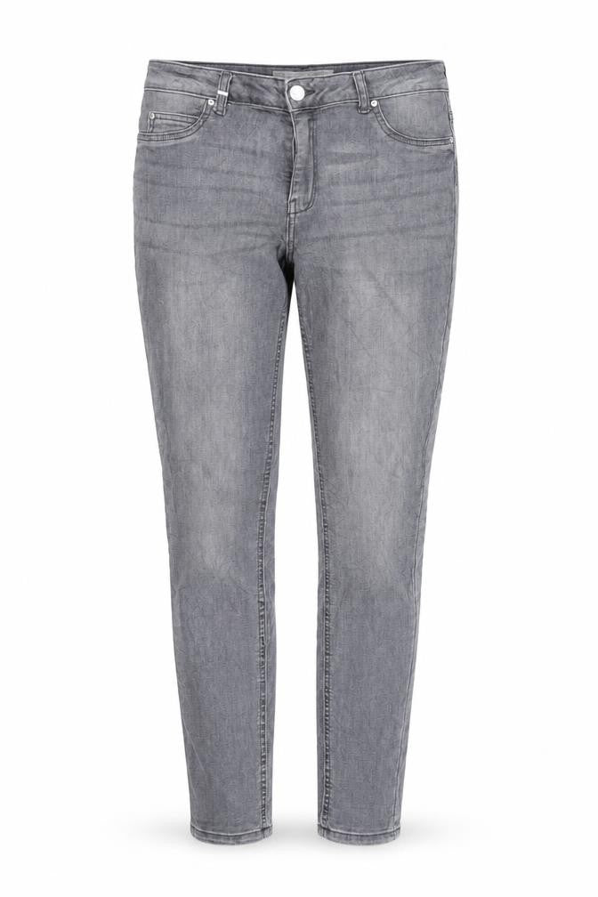 Front view of Amisu women’s grey denim jegging jeans, size UK 32, in, 29-inch leg