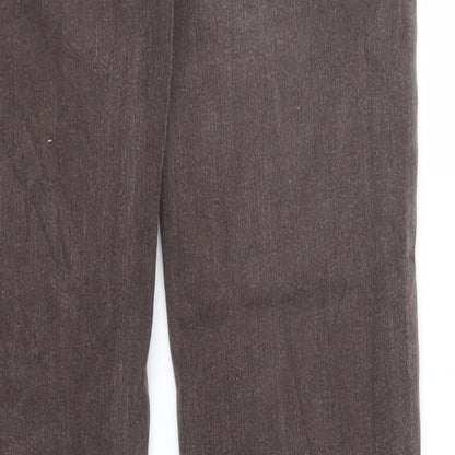 Womens UK Size XS By Sasha Regular Fit Skinny Brown Jeans