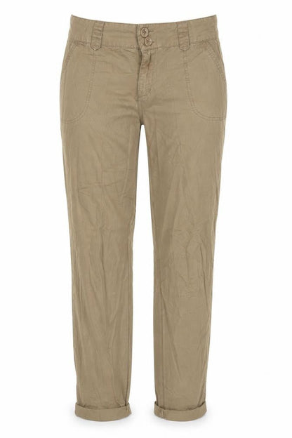Womens UK Size M Vera Moda Regular Fit Chino Beige Trousers