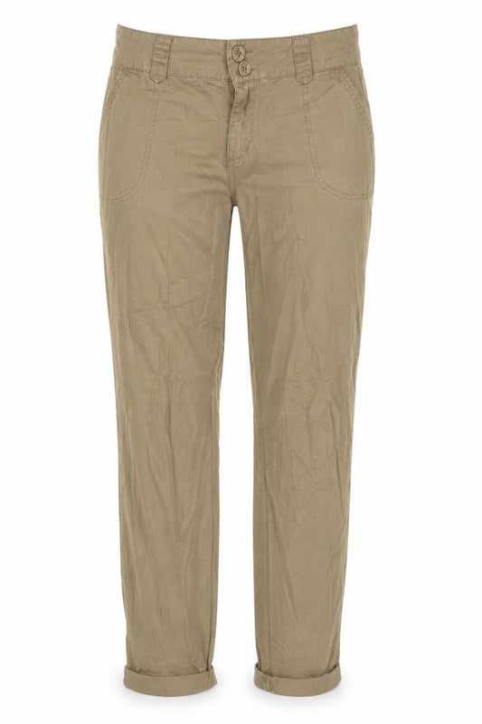 Womens UK Size M Vera Moda Regular Fit Chino Beige Trousers