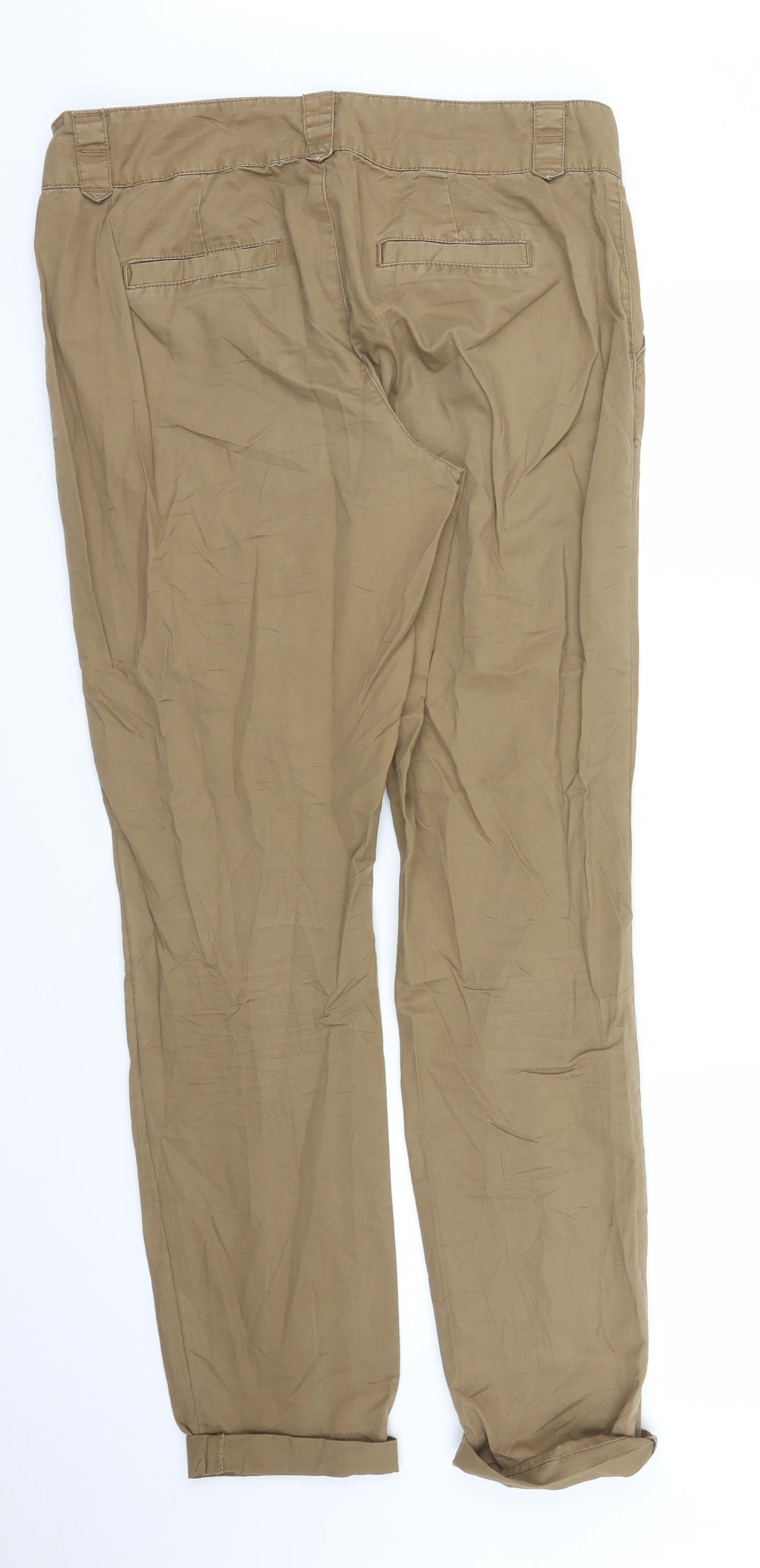 Womens UK Size M Vera Moda Regular Fit Chino Beige Trousers