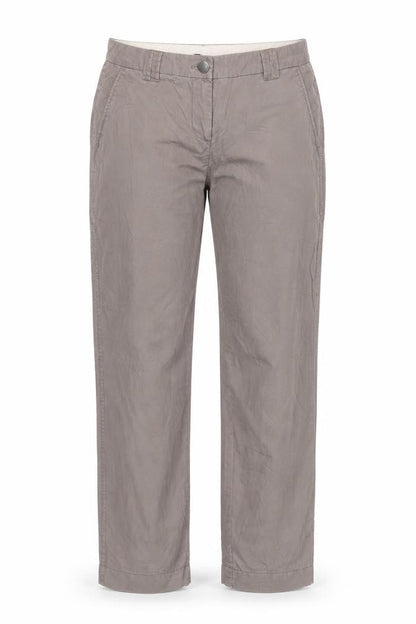 Front view of Zero women’s brown carpenter trousers, size UK 10, 30-inch leg