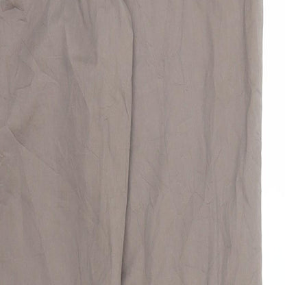 Brand and care label for Zero women’s brown carpenter trousers, size UK 10, 30-inch leg