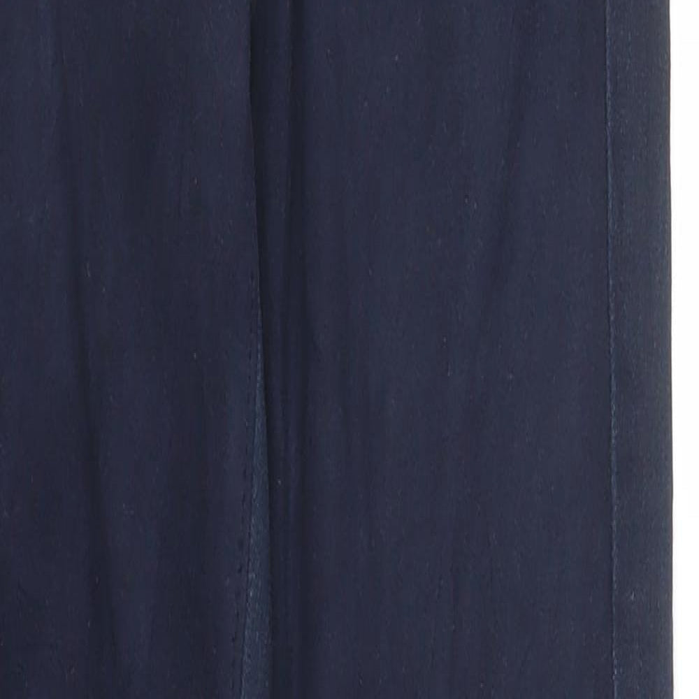 Womens UK Size 8 Zara Regular Fit Carrot Blue Trousers